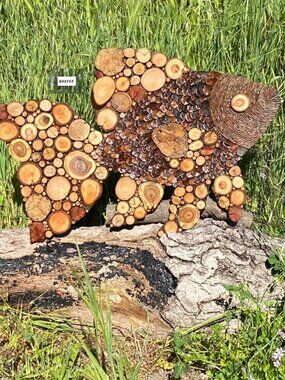 Handmade Wood Tropical Fish Art